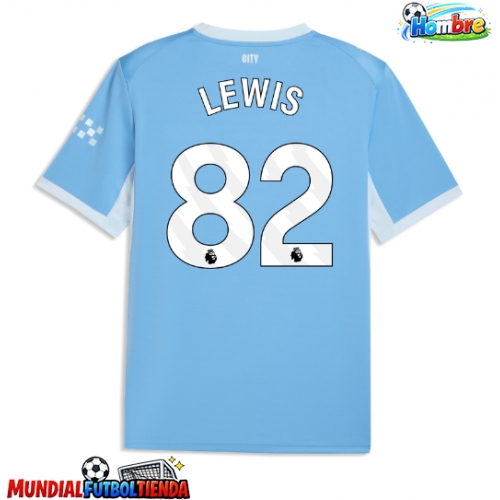 Camiseta Manchester City Rico Lewis #82 Primera Equipación Replica 2026-27 mangas cortas